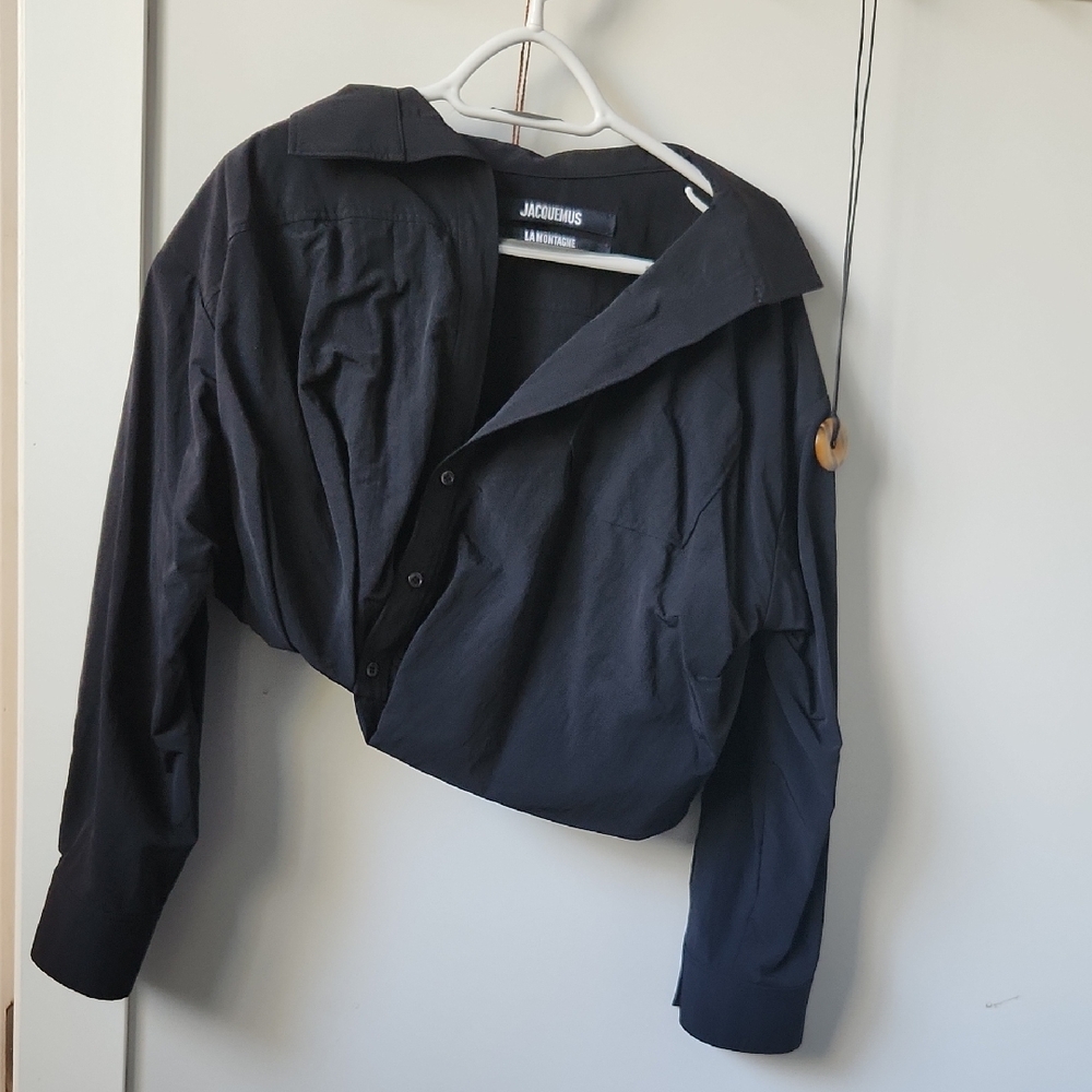 Jacquemus Midnight Blue Cropped Blazer